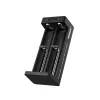 XTAR kahepesaline Li-ioon akulaadija 18650 elementidele, USB-C sisend, 2 pesa, must, LED-indikaatorid