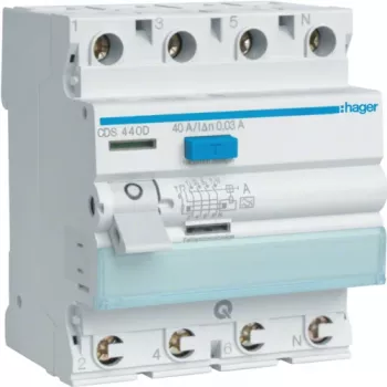 Hager CDS440D - 40 A - 230/400 V - Hall - Valge - -25 - 40 °C - -55 - 70 °C (CDS440D)