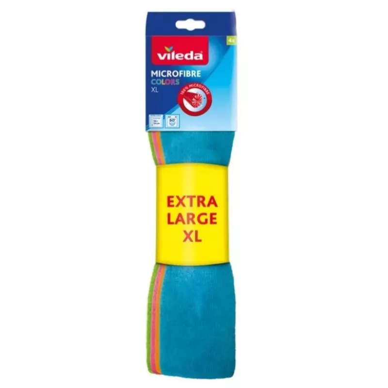 Puhastuslapp Vileda Microfibre Cloth Colors Extra Large 4 tk