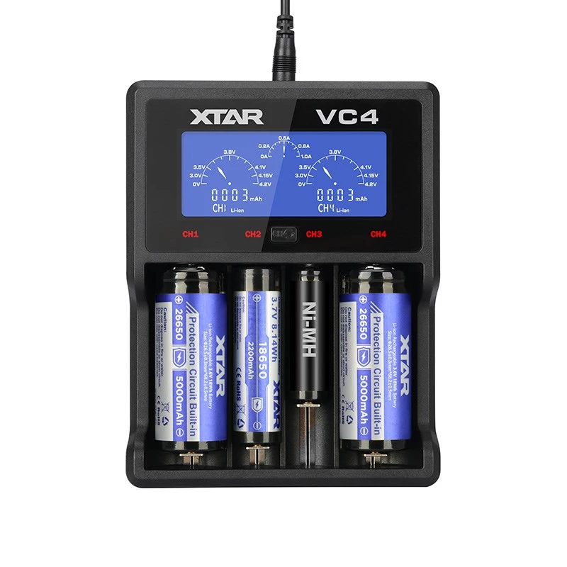 XTAR VC4 majapidamispataljade akulaadija USB