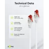 Wentronic Goobay CAT 6 patch-kaabel, S/FTP (PiMF), Valge, 3 m - LSZH Halogen-Free, Copper (93507)
