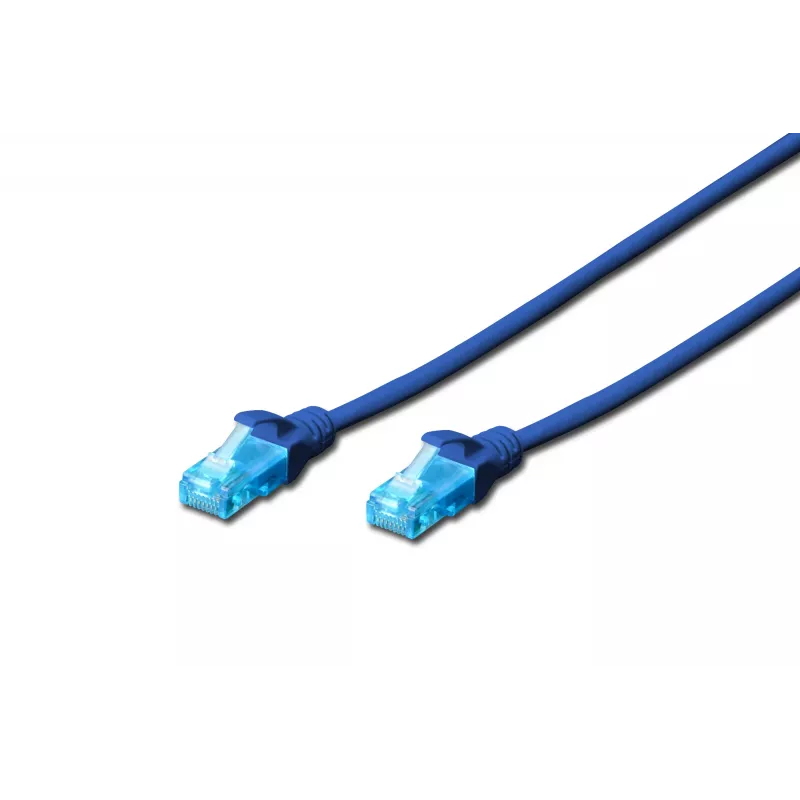 Paigalduskaabel U/UTP Cat.5e PVC 0,5m sinine