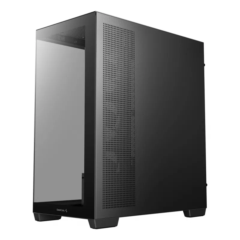 PC korpus DeepCool CG580 4F Midi Tower — ATX/ITX/MicroATX, karastatud klaas, 3×120mm+1×120mm ventilaatorid, 2×3.5-tolline ja 2×2.5-tolline, USB-A×2 USB-C×1, must