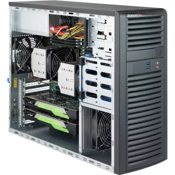 Super Micro Supermicro SC732 D3-1K26B - MDT - Erweitertes ATX 1200 Watt (PS/2) - Must - USB/Audio (CSE-732D3-1K26B)