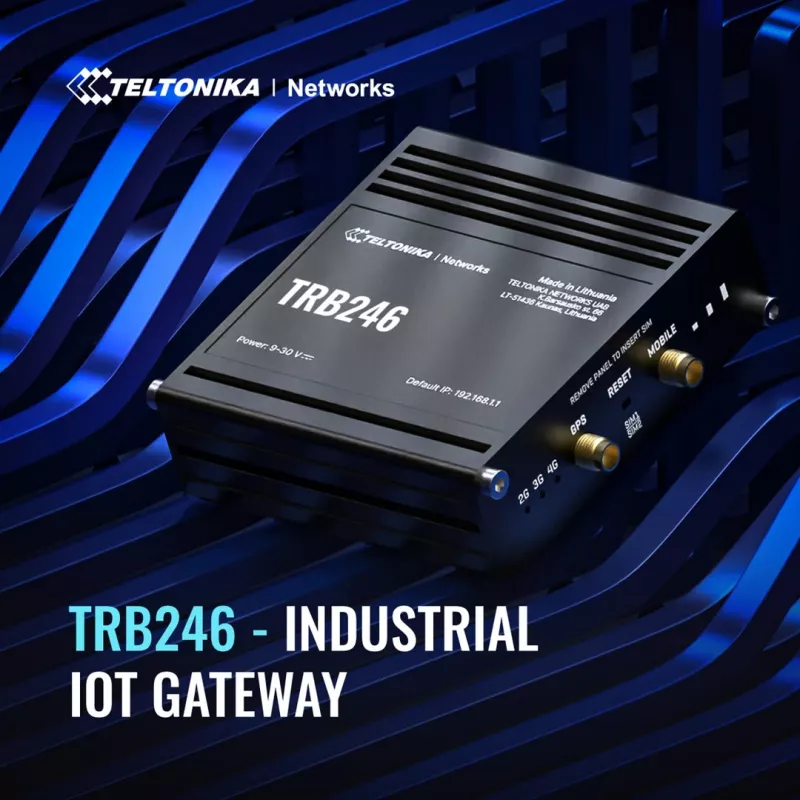 Teltonika tööstusruuter, IoT LTE lüüs TRB246 Cat 4, 1x RJ45 100Mb/s, IP30