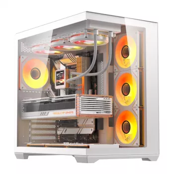 Arvutikorpus Darkflash C280 (valge) koos 7 jahutusventilaatoriga