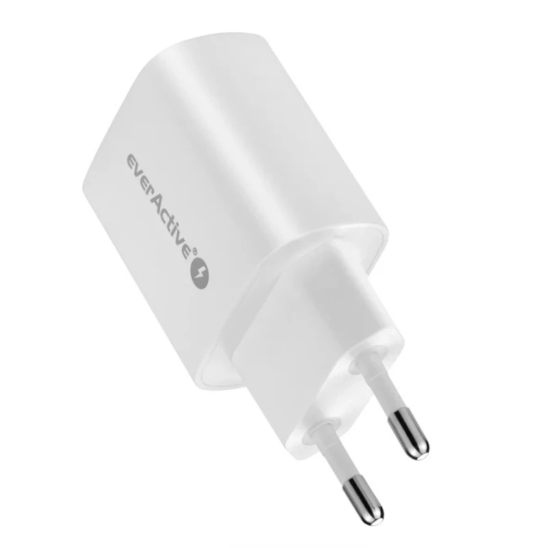 Telefonilaadija 1x USB 18 W QC 3.0 VALGE on Everactive toode meie mobiilseadmete laadijate valikust. Esiletõstetud omadused: valge viimistlus, kaal 52 g jne.