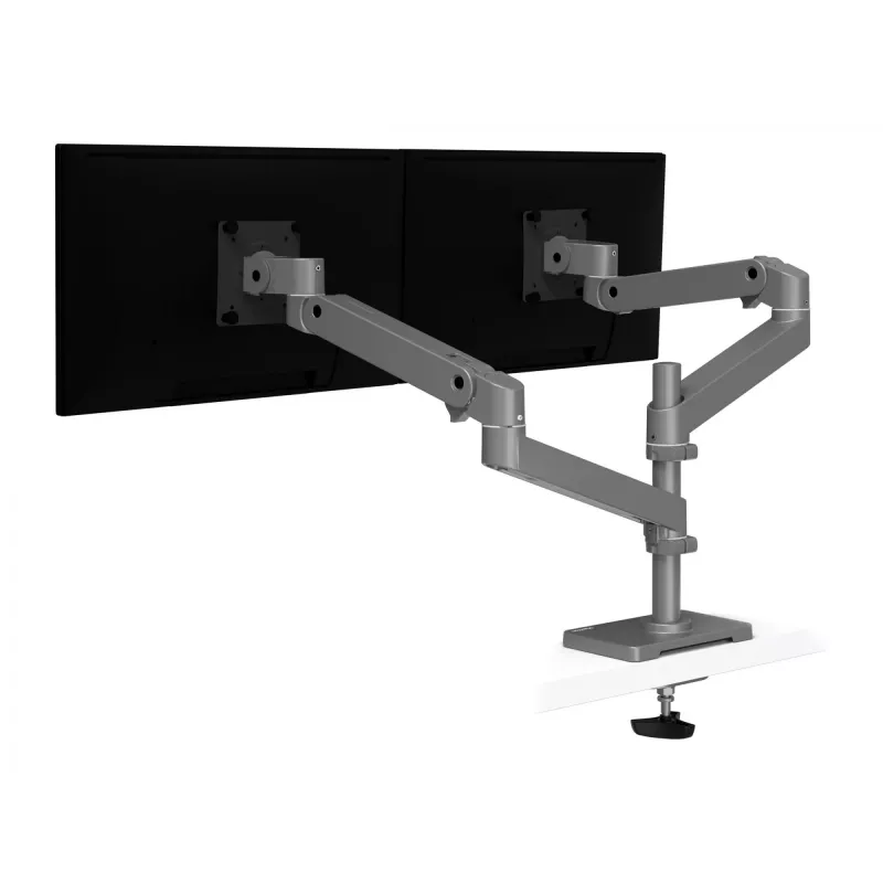 Ergotron LX Pro - Kinnituskomplekt (kahe käega) - 2 LCD-ekraanile - perforatsiooniplaadile kinnitamiseks - Alumiinium - Tumehall - Ekraani suurus: kuni 61 cm (kuni 24 tolli)