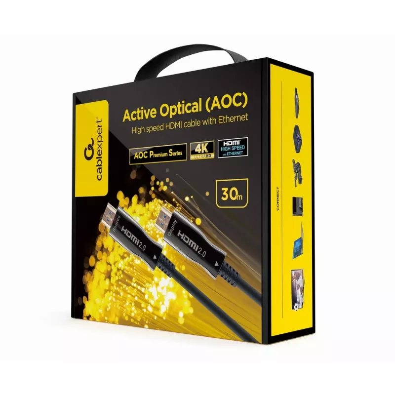HDMI-kaabel Gembird CCBP-HDMI-AOC-30M-02 30 m HDMI Type A-pistik must