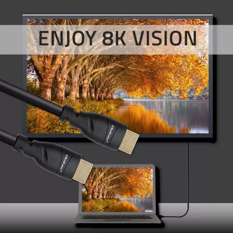 HDMI 2.1 kaabel QOLTEC 5 m — 48 Gbit/s, 8K@60Hz, 26AWG, kullatud pistikutega