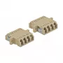 Fiiberoptiline adapter DELOCK LC emane LC emanele, beež, 2 tk komplekt