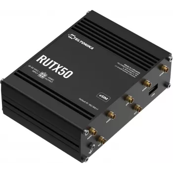 Juhtmevaba ruuter Teltonika RUTX50 — 5G, kahesageduslik 2,4/5 GHz, Wi‑Fi 5 (802.11ac), Gigabit Ethernet, 5 x RJ‑45, USB, must