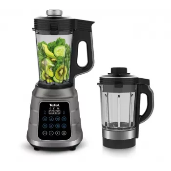 Lauapealne blender Tefal BL985A31 — 1300 W, 1,75 L klaaskann + 2 L Tritan-kann, Trip'Ax 6-tiivalised roostevabast terasest terad, vaakumsegamine