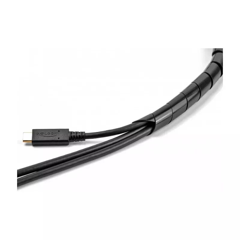 DeLOCK spiraalvoolik paindlik 2 m x 12 mm must polüetüleen