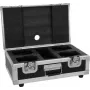 Flightcase Roadinger 4x AKKU Dot 1 RGB/WW QuickDMX jaoks — kaitsev transpordikohver