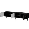 TV-kapp cama meble Cama 4D MOUNTAIN 2040×400×550 mm must + kuldne puitlaastplaadist pealispind