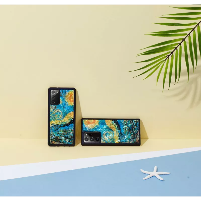 Kaitsev telefoniümbris iKins Samsung Galaxy Note 20 jaoks — tähistaevalt must