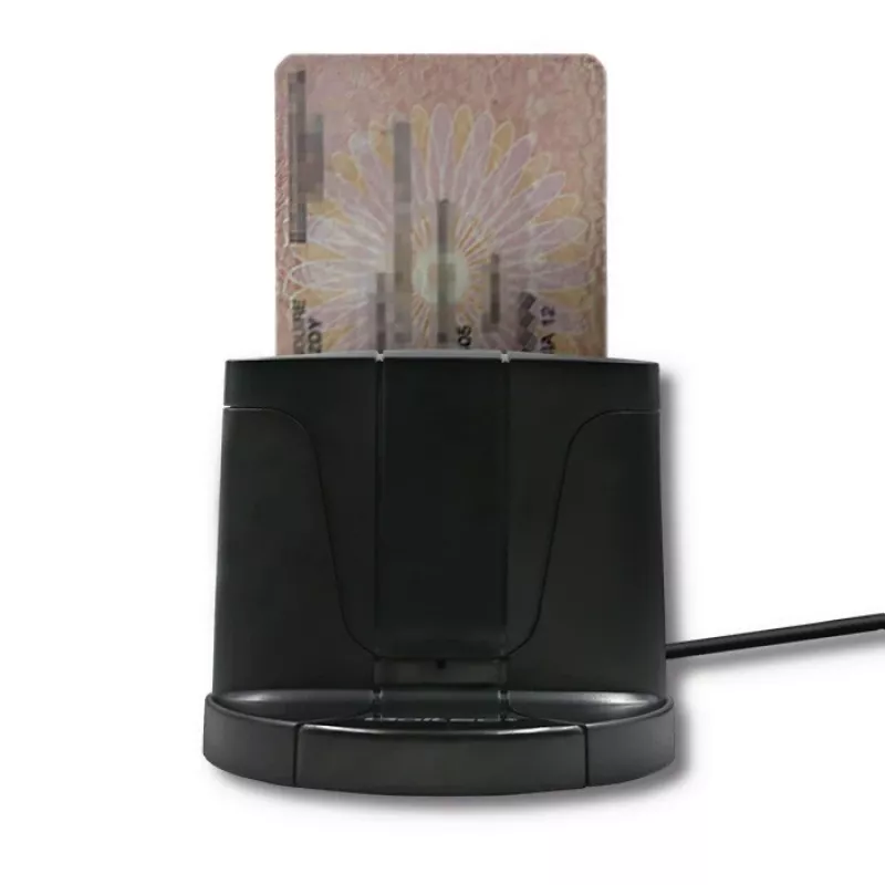 Smart Card Reader Qoltec 50632 USB 2.0 Must 1m kaabel