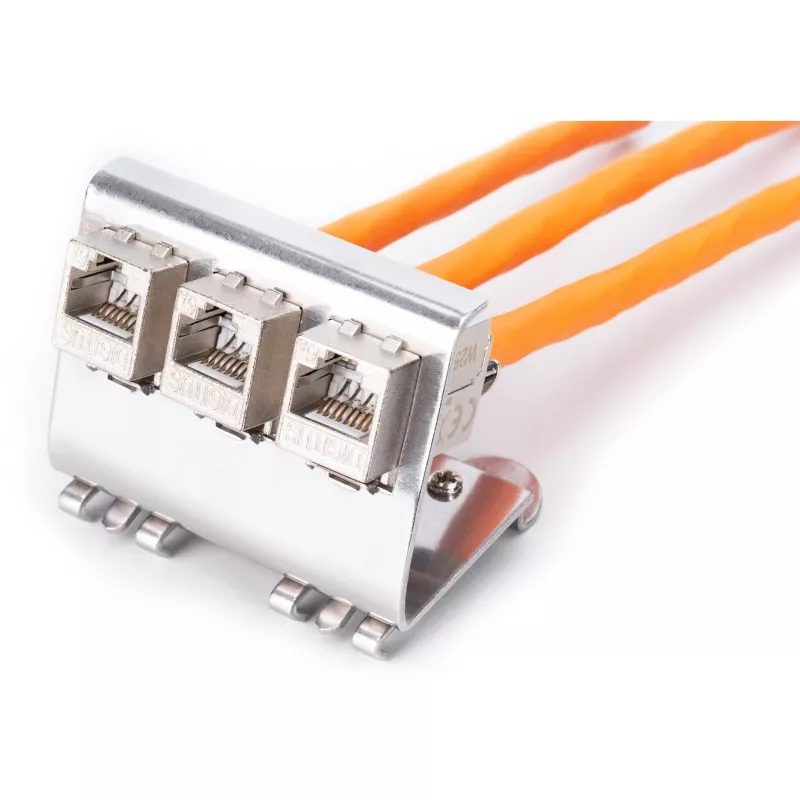 Adapter Digitus AN-25183 3x Keystone moodulile Roostevaba teras