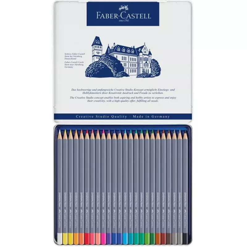 Värvilised pliiatsid Faber-Castell Goldfaber Aqua 24 tk
