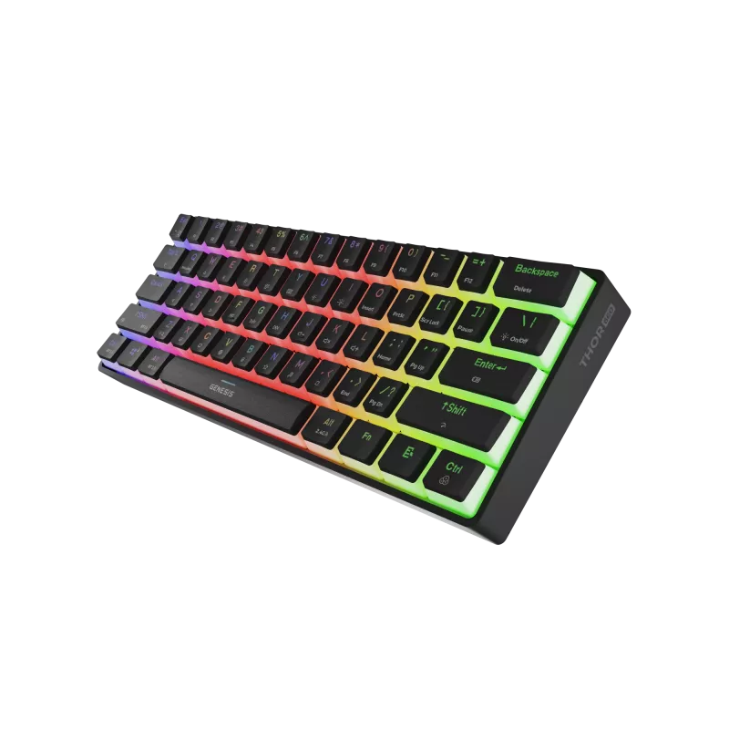 MÄNGUKLAVIATUUR GENESIS THOR 660 G2 US MUST JUHTMETA RGB MEHAANILINE GATERON BROWN