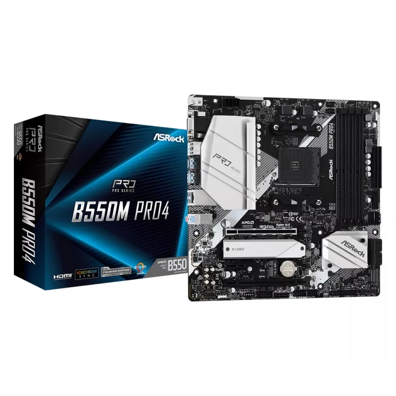 ASRock B550M Pro4 AM4 Micro-ATX emaplaat