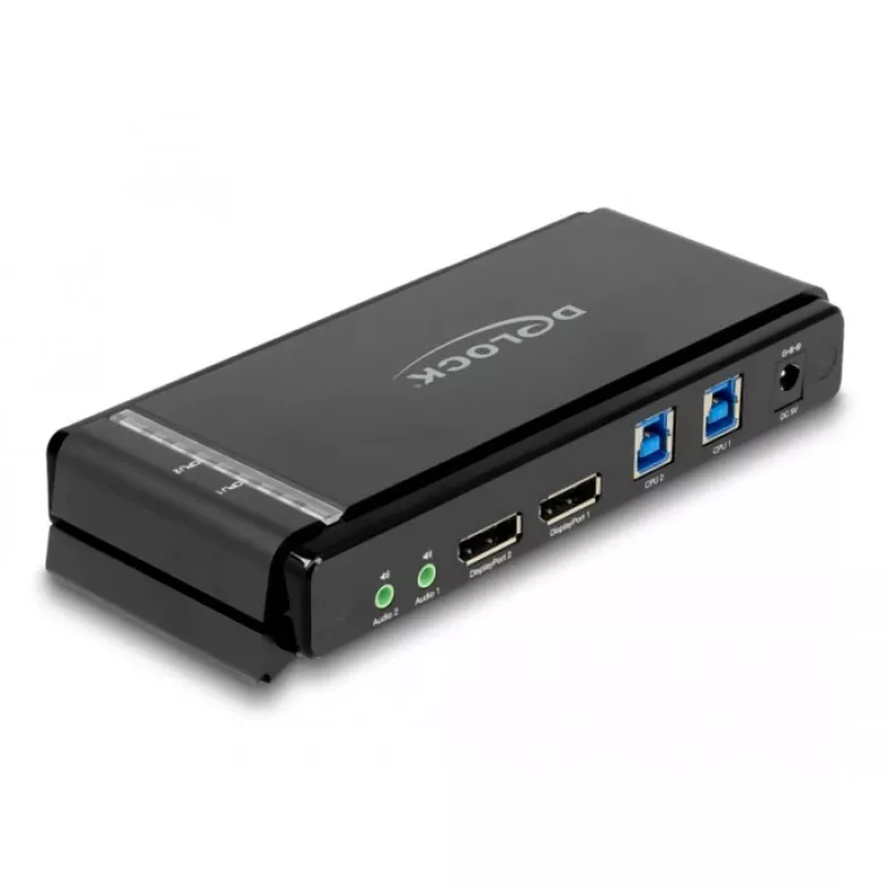 KVM-lüliti DeLOCK DisplayPort 1.4 8K 60Hz USB Audio