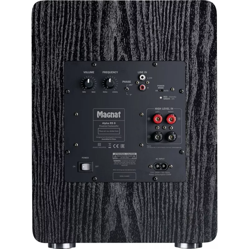 Magnat Alpha RS8 aktiivne subwoofer 80 W must