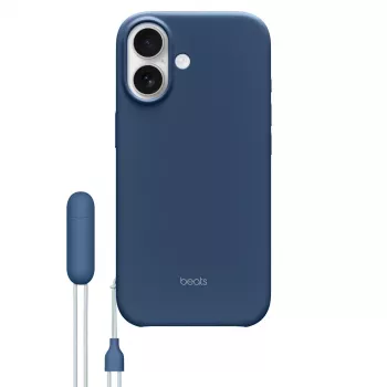 Kickstand ümbris mudelile iPhone 17 by Apple Beats — MagSafe, Camera Control, polükarbonaat/mikrokiud, sinine, sobib 6,3 tollisele