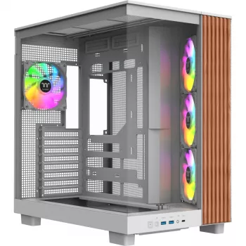 Arvutikorpus Thermaltake View 380 XL WS ARGB Snow Valge — Midi Tower, ATX tugi, aknaga