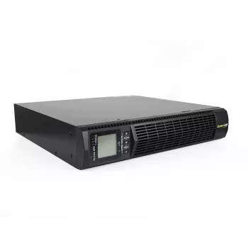 Katkematu toiteallikas roheline Cell UPS13 — võrguühendusega topeltmuundusega UPS, 1000 VA / 900 W, puhas siinuslaine, 6 vahelduvvoolupistikut, LCD, 2×12V 9Ah akud