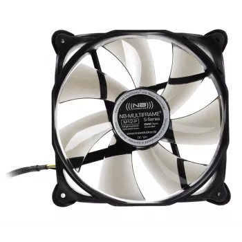 NoiseBlocker Multiframe M12-P 120 mm arvutikorpuse ventilaator, 2000 RPM, 133 m³/h, 4,5 V, must