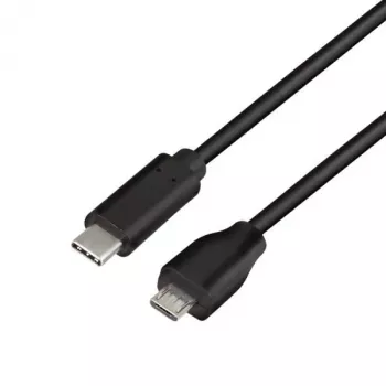 Logilink - USB-kaabel - USB 2.0 Type C (M) Micro-USB 2.0 (M) - USB 2.0 - 15 V - 3 A - 1 m - Must (CU0197)