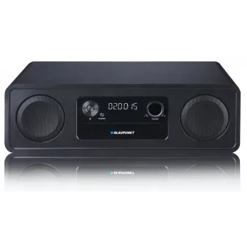 Micro Hi‑Fi süsteem BLAUPUNKT MS20BK — CD/MP3/WMA, Bluetooth 5.0, FM, USB, MicroSD, 2×20W RMS, AUX, RCA, LED-ekraan, 100–240 V, must