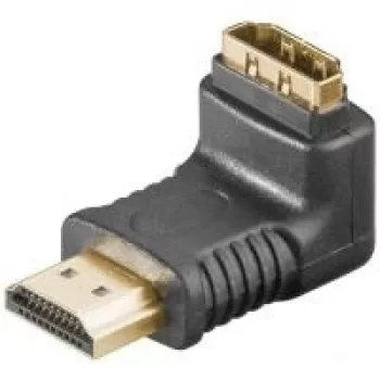 Wentronic Goobay HDMI™ Winkeladapter, HDMI Standard-Plug (Type A), Must - HDMI™ A-Plug > HDMI™ A-Socket (51727)