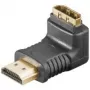 Wentronic Goobay HDMI™ Winkeladapter, HDMI Standard-Plug (Type A), Must - HDMI™ A-Plug > HDMI™ A-Socket (51727)