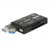 DeLOCK SuperSpeed USB-kaardilugeja CF SD Micro SD MS M2 xD 5 Gbps