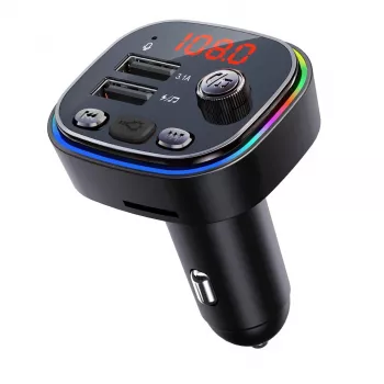 FM-saatja VAKOSS TC-B439K Bluetooth USB, 87,5–108 MHz, microSD/USB taasesitus, 5V/3,1A väljund, RGB-ekraan