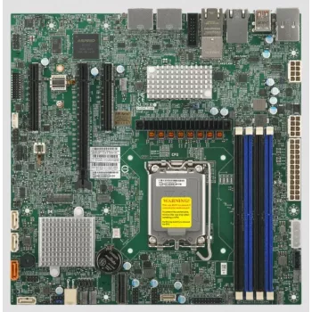 Emaplaat Supermicro X14SAZ-TLN4F, Socket 1851, Inteli kiibistik, Micro-ATX, 4x DIMM DDR5, kuni 256 GB, 2x 2,5Gb LAN, IPMI