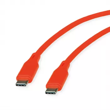 ROLINE USB 2.0 kaabel C-C ST/ST Silicone 60W 1m oranž - kaabel - digitaalne/andmed (11.02.9124)