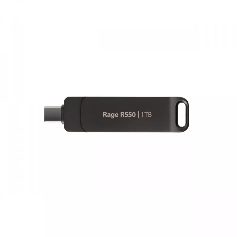 Mälupulk PATRIOT Rage R550 1TB 100 MB/S USB A+C Pöördkujundus (PE1TR550DSAD) Must