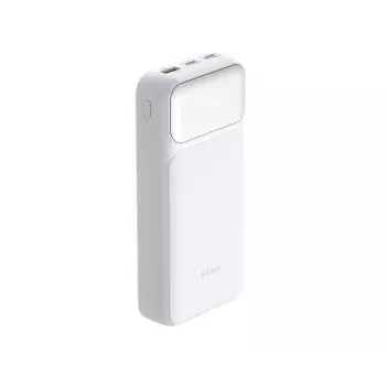Akupank D-Link DPP-201 — 20000 mAh, 1× USB-A, 2× USB-C, valge