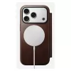 Mobiiltelefoni ümbris Nomad Modern Leather Folio iPhone 17 Pro jaoks, nahk/alumiinium, 16 cm (6,3 tolli) pruun, 4 kaarditaskut