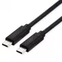 ROLINE USB4 Gen3x2 kaabel, CC, ST/ST, 40 Gbit/s, 240 W, must, 0,5 m (11.02.9100)