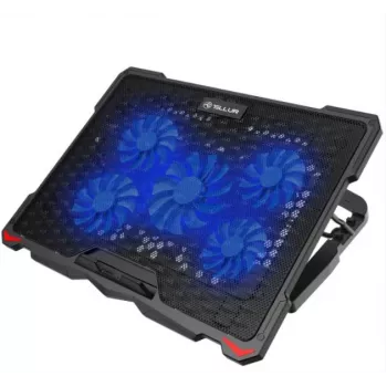 Tellur Jahutusalus Basic 17, 5 ventilaatorit, LED, Must
