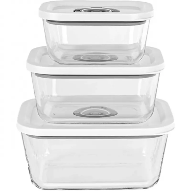 Rommelsbacher vaakumpakendaja klaasnõude komplekt VCG 1, 3-osaline (350 ml, 670 ml, 1100 ml), läbipaistev