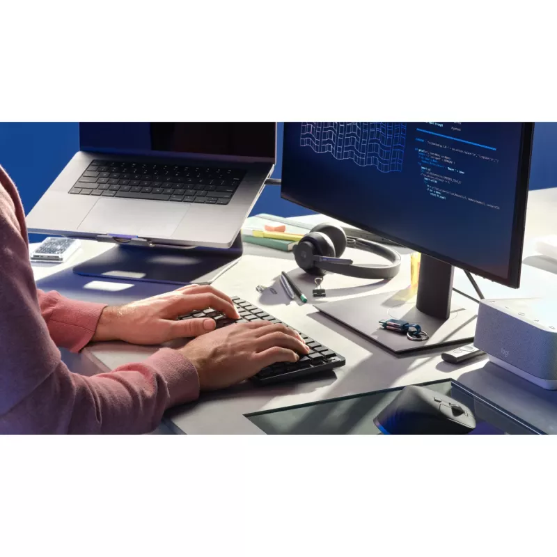 LOGITECH MX Mechanical Mini Minimalistlik juhtmevaba valgustatud klaviatuur - GRAPHITE - (US) INTL - 2,4GHZ/BT - N/A - EMEA - CLICKY