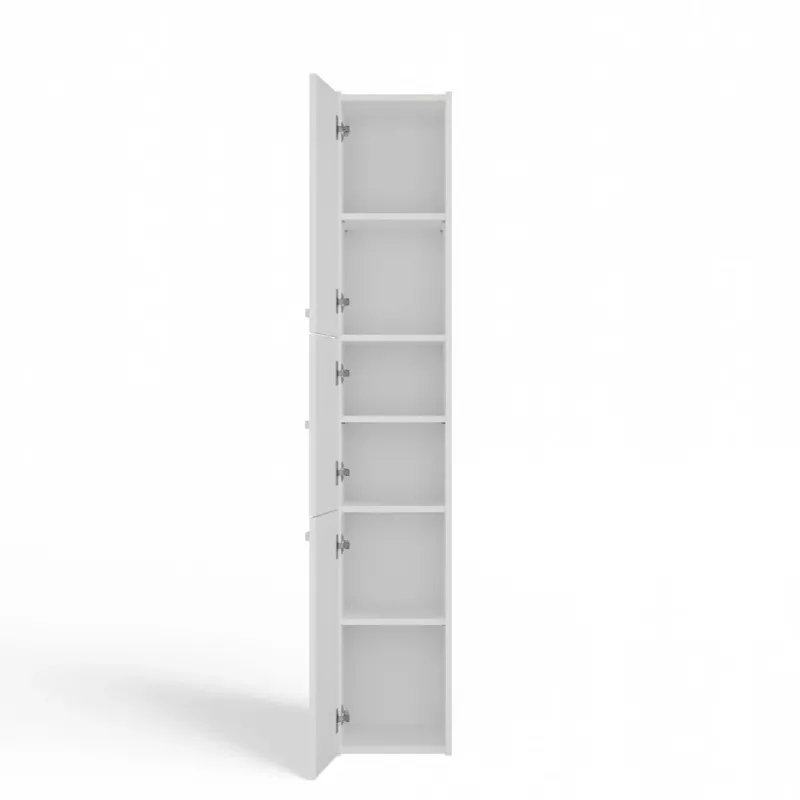 Vannitoa hoiukapp top e shop S33 BIEL — eraldiseisev, valge, 6 riiulit, 300×300×1700 mm