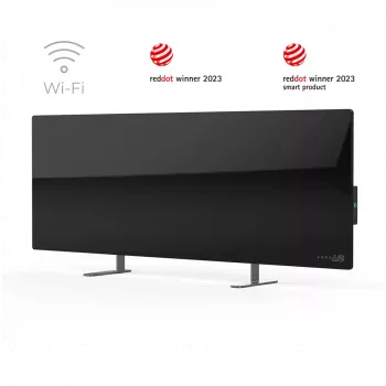 AENO Premium Eco Smart Heater, 700W, karastatud klaas, Infrapuna+konvektsioon küttetüüp, Pistikutüüp: Euroopa (E/F tüüp), MUST