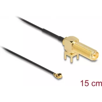 Koaksiaalkaabel DeLOCK 12039 0,15 m RP-SMA I-PEX MHF1 must